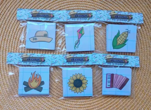 Jogo da Memória Arraiá Lembrancinha Personalizada