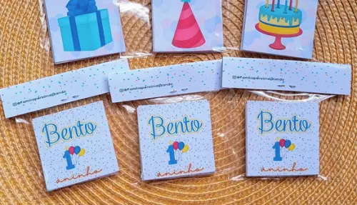 Jogo da Memória 6 Pares Tema Parabéns - Frente e Verso
