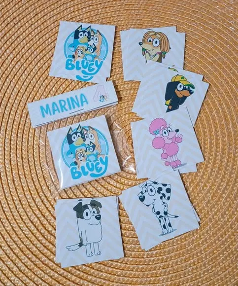 Jogo da Memória Bluey e Bingo Brinde Personalizado