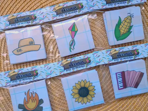 Jogo da Memória Arraiá Lembrancinha Personalizada
