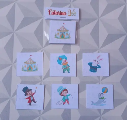 Jogo da Memória Brinde Personalizado Infantil - Tema Circo