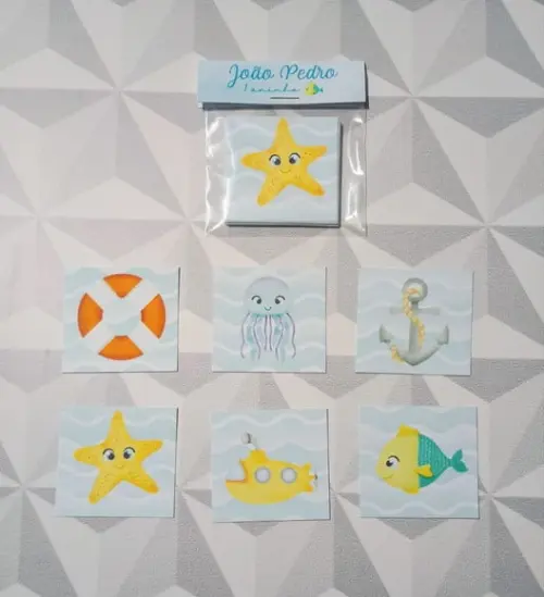 Jogo da Memória Brinde Personalizado Fundo do Mar
