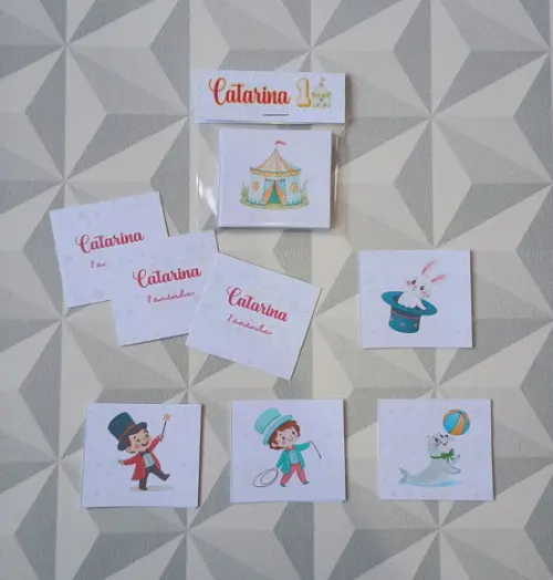 Jogo da Memória Brinde Personalizado Infantil - Tema Circo