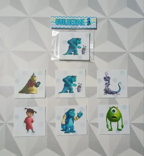 Jogo da Memória Brinde Personalizado Monstros Sa