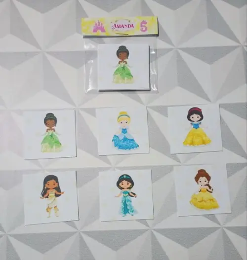 Jogo da Memória Brinde Personalizado Princesas Cute