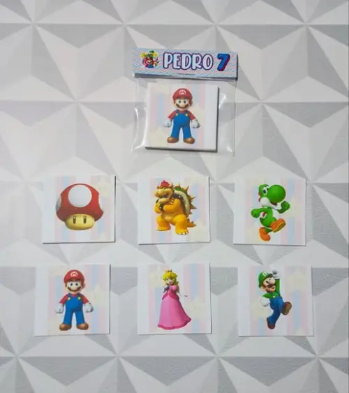 Jogo da Memória Brinde Personalizado Super Mario Bros