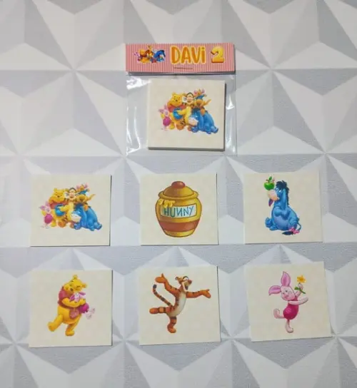 Jogo da Memória Brinde Personalizado Ursinho Pooh
