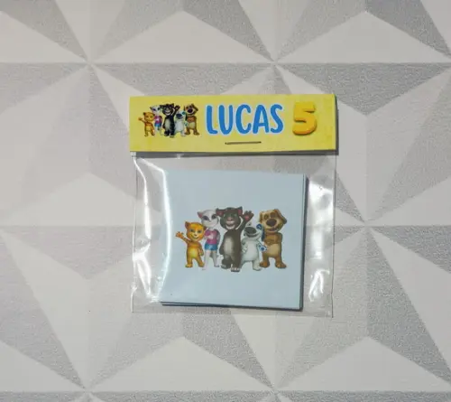 Jogo da Memória Brinde Personalizado Talking Tom e Amigos