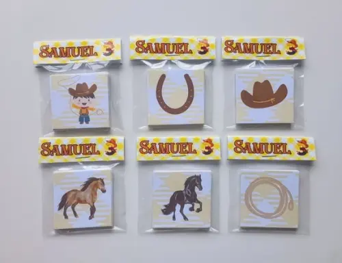Jogo da Memória Cowboy Brinde Personalizado