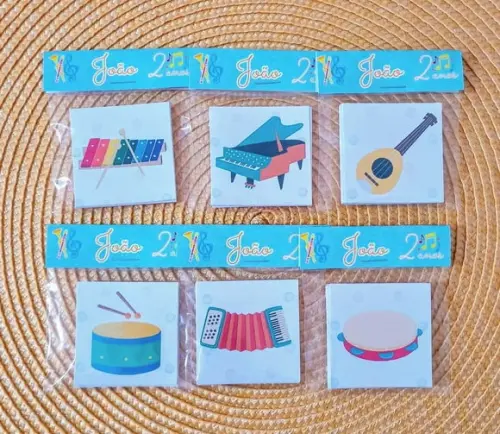 Jogo da Memória Instrumentos Lembrancinha Personalizada
