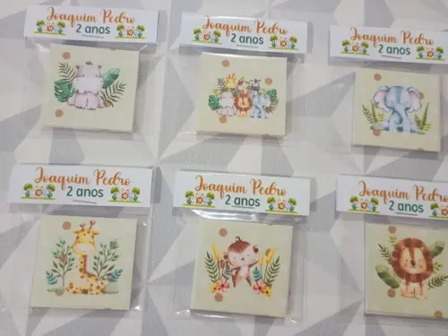 Jogo da Memória Safari Brinde Festa Infantil Personalizado