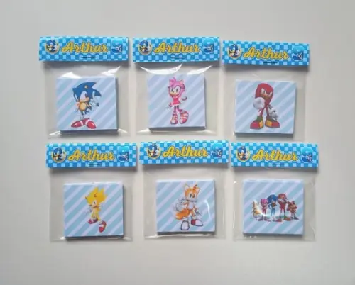 Jogo da Memória Sonic Lembrancinha Personalizada