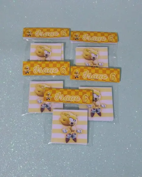 Jogo da Memória Super Sonic Lembrancinha Personalizada