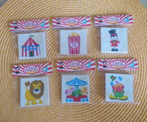 Jogo da Memória Tema Circo Lembrancinha Personalizada