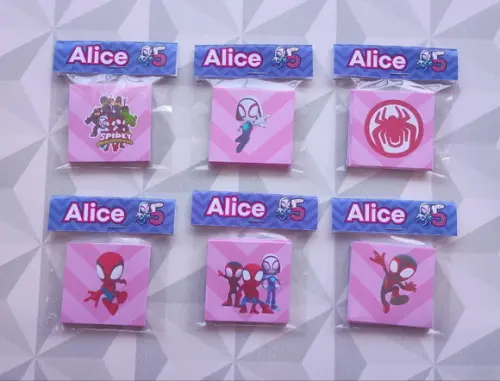 Jogo da Memória Spidey e Seus Amigos Rosa - Lembrancinha