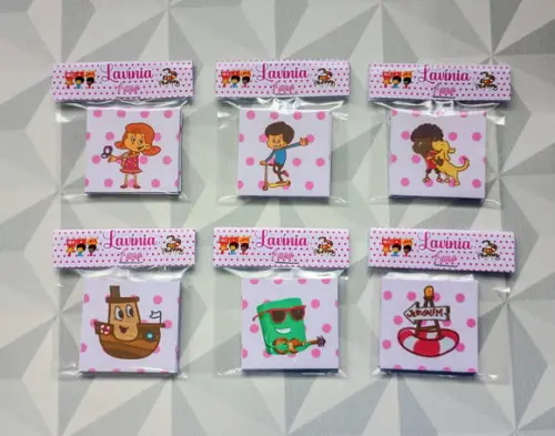 Jogo da Memória Três Palavrinhas Menina Brinde Personalizado