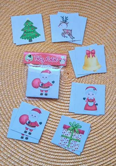 Jogo da Memória Tema Natalino Lembrancinha Personalizada