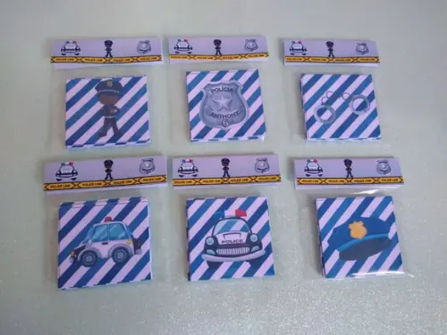 Jogo da Memória Tema Polícia Brinde Personalizado