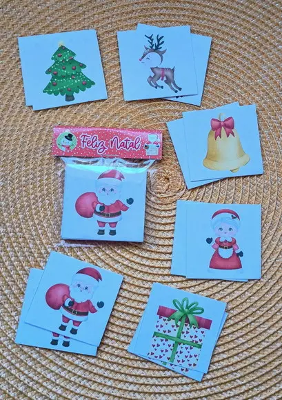 Jogo da Memória Tema Natalino Lembrancinha Personalizada