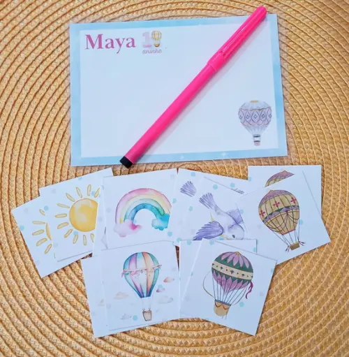 Kit 5 Brindes Aniversário Infantil - Tema Balões