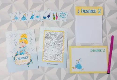 Kit 5 Brindes em 1 Lembrancinha Infantil Cinderela