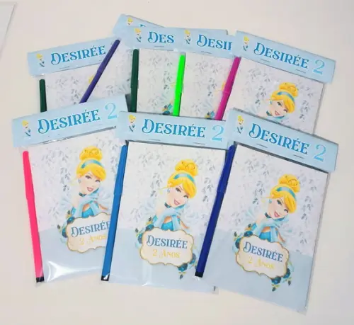 Kit 5 Brindes em 1 Lembrancinha Infantil Cinderela