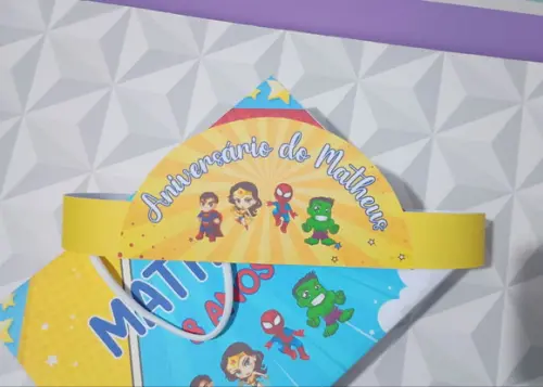 Kit Festa na Escola Personalizado Tema Heróis