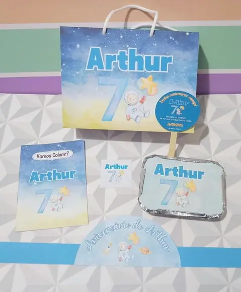 Kit Festa na Escola Personalizado Tema Astronauta