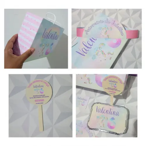 Kit Festa na Escola Personalizado Tema Unicórnio