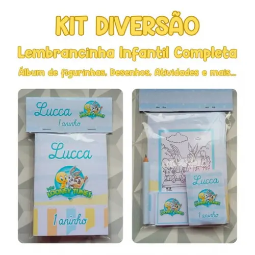 Kit Lembrancinha Festa Infantil Baby Looney Tunes