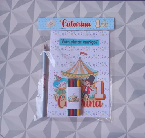 Kit Livro de Colorir Lembrancinha Festa Infantil Tema Circo