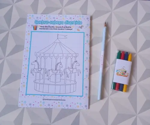 Kit Livro de Colorir Lembrancinha Festa Infantil Tema Circo