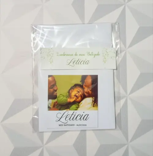 Lembrança de Batizado Kit Livrinho de Orações + Imã c/ Foto