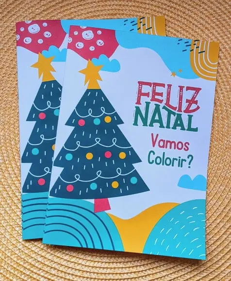 Livrinho de Colorir Lembrancinha Infantil de Natal