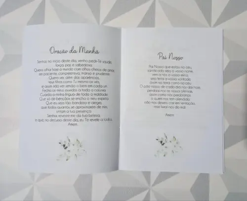 Lembrança de Batizado Kit Livrinho de Orações + Imã c/ Foto