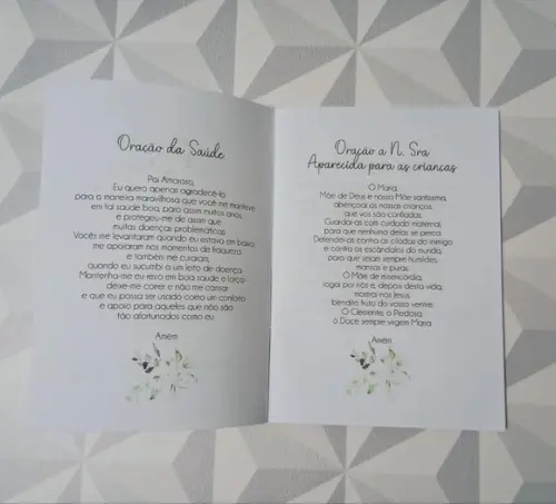 Lembrança de Batizado Kit Livrinho de Orações + Imã c/ Foto