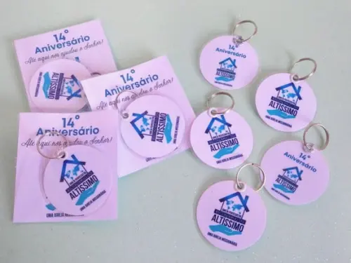 Lembrança para Igrejas Chaveiro Personalizado na Tag