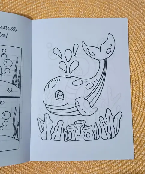 Livrinho de Colorir Fundo do Mar Brinde Personalizado