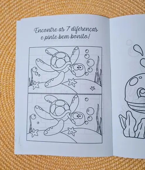 Livrinho de Colorir Fundo do Mar Brinde Personalizado