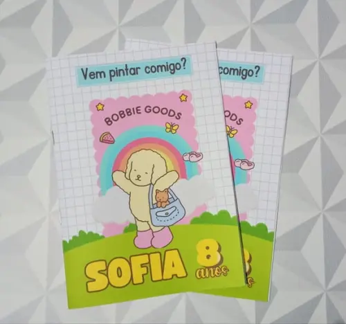 Livrinho de Colorir Tema Bobbie Goods Brinde Personalizado