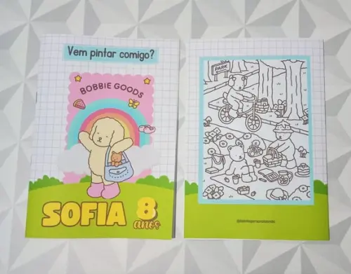 Livrinho de Colorir Tema Bobbie Goods Brinde Personalizado