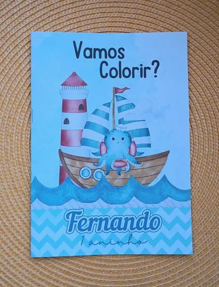 Livrinho de Colorir Tema Marinheiro