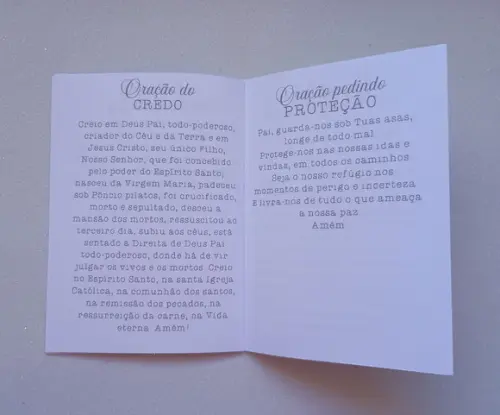 Livrinho de Orações Católicas Lembrança Personalizada