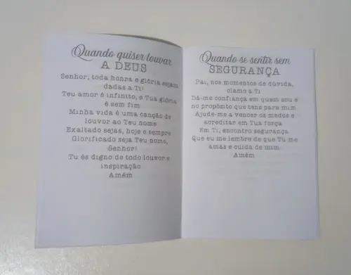 Livrinho de Orações Evangélicas Lembrança Personalizada
