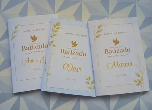 Livrinho de Orações Lembrança Personalizada Batizado