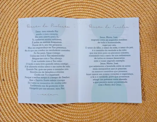 Livrinho de Orações Lembrança Personalizada Batismo