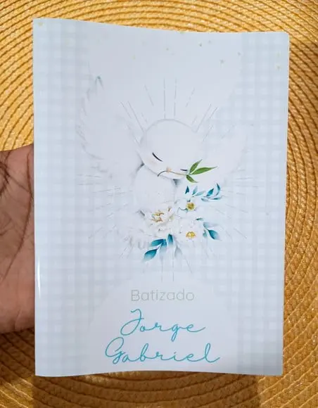 Livrinho de Orações Lembrança Personalizada para Batizado