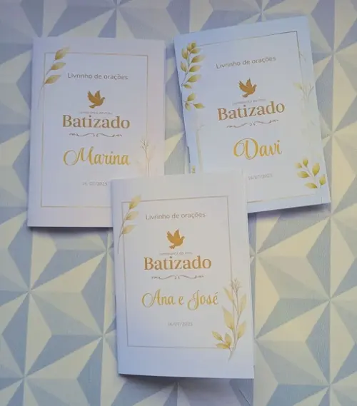 Livrinho de Orações Lembrança Personalizada Batizado