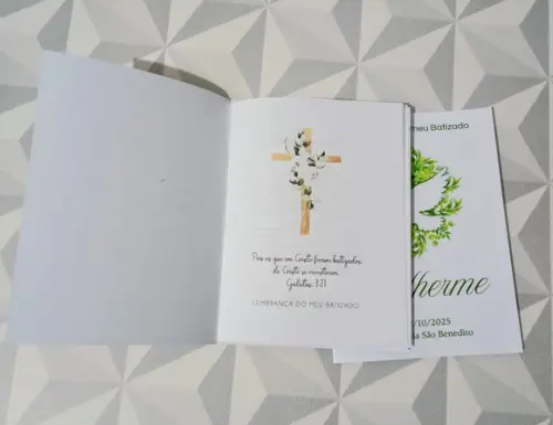 Livrinho de Orações Lembrança Personalizada para Batizado