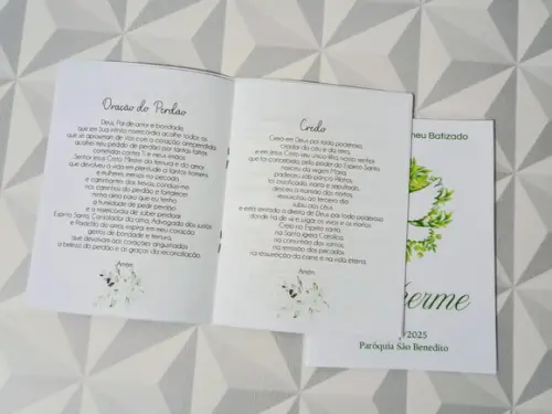 Livrinho de Orações Lembrança Personalizada para Batizado